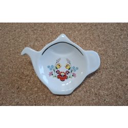 Teafilter tartó tálka, kalocsai motívummal