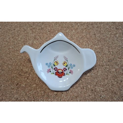 Teafilter tartó tálka, kalocsai motívummal