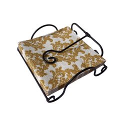 Napkin holder with arm