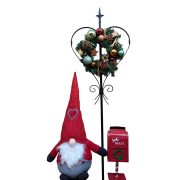 Koszorútartó szív, temetői koszorú akasztó - HP-097