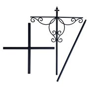 Virágtartó álló, 2 karos kerti virágállvány- HP-104