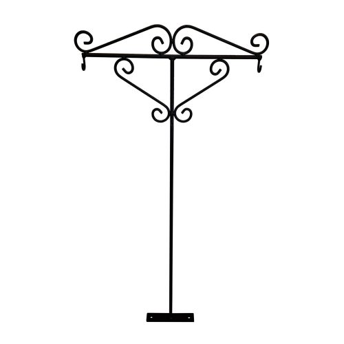 Koszorútartó 3 akasztóval, talppal, temetői koszorú akasztó - HP-106_2