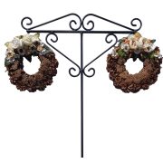 Koszorútartó 3 akasztóval, talppal, temetői koszorú akasztó - HP-106_2