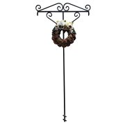 Wreath holder with 3 hooks