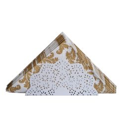 Szalvétatartó csipkés, fehér - HP-210