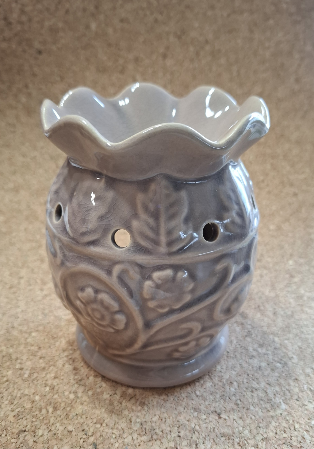 Image of Illóolaj párologtató, hullámos - szürke