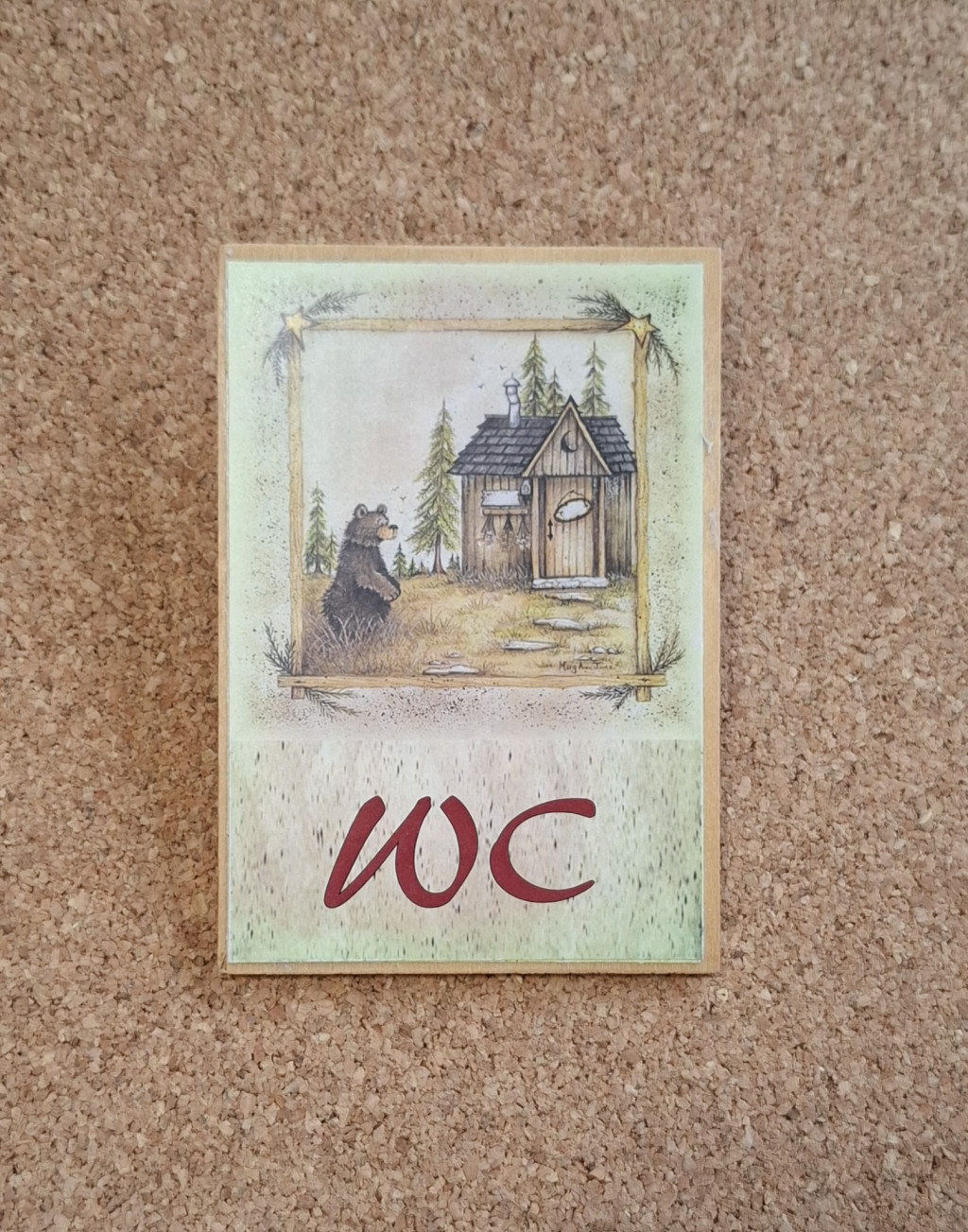 Image of Ajtótábla fa - WC