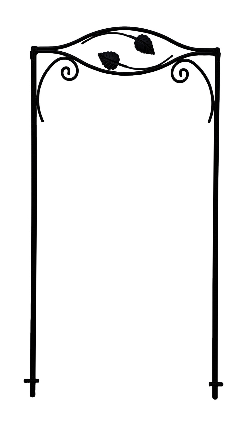 Image of Koszorútartó levél díszes, két szárú, temetői koszorú akasztó - HP-137